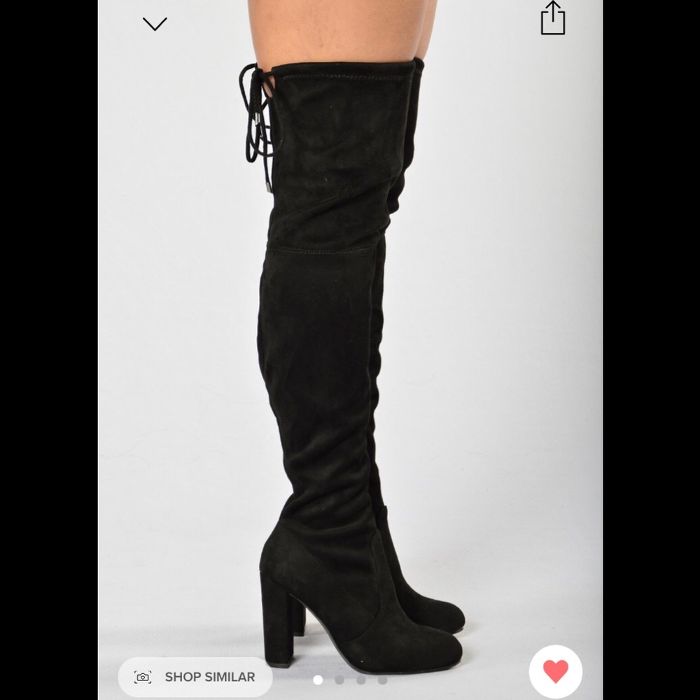 High Rise Boots - Black - Picture 2 of 4